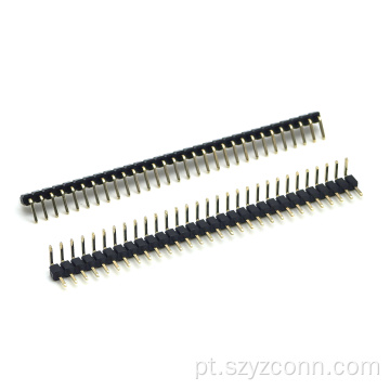 Cabeçalho de pino de 2,54 mm em ângulo reto de linha única